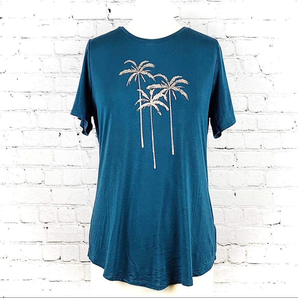 OLD NAVY ~ Luxe Relaxed Palm Tree Tee Size Mold